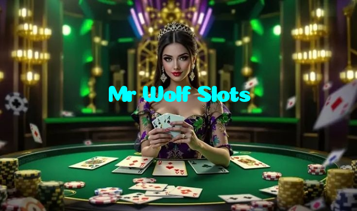 Mr Wolf Slots casino presented on mobile device in Pakistan with slots and live games